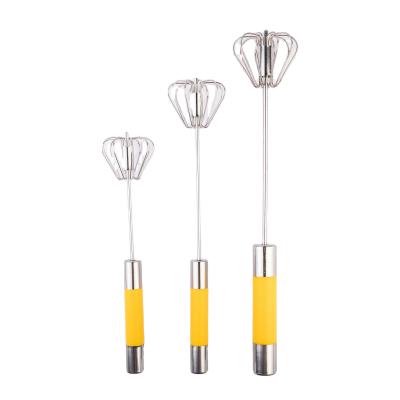 China Kitchen Viable Hand Outlet Factory Stainless Steel For Egg Beater Mixing Beater Rotary Beater Stirring Egg Beater for sale