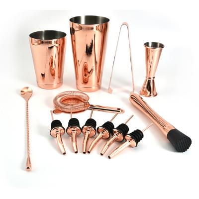 China Sustainable Factory Outlet 800ml Cocktail Shaker Set 11 Piece Bartender Kit Bar Set Tools Cocktail Shaker for sale