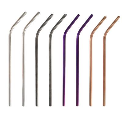 China Food Grade Viable Straw Drinking Colorful 304 Stainless Steel Metal Straw Set Eco Friendly Silver for sale