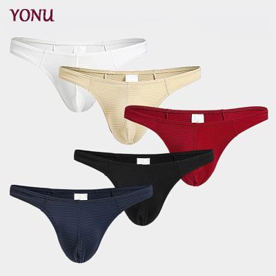 China Manufacturers breathable European and American ice silk male sexy underwear breathable thongs and G strings quick dry boxer briefs for men for sale