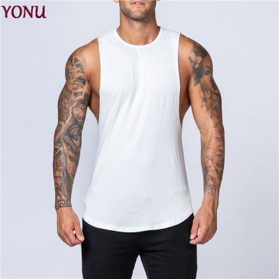 China Factory Direct Sales Summer Breathable Cotton Loose Invest Solid Color Bodybuilding Fitness Vest Sleeveless Men for sale