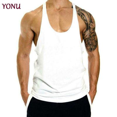 China Factory direct sales cotton men's breathable loose fitness vest sleeveless bodybuilding sports vest trend for sale