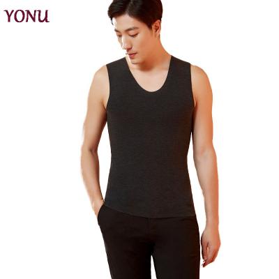 China Breathable Manufacturers Wholesale Vest Men's Autumn And Winter Wide Shoulder Thermal V-Neck Vest Plus Velvet Thick Buffing Knit for sale