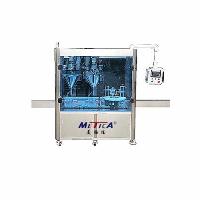 China Food factory price automatic dry powder filler and pepper bottle filling capping machine for sale