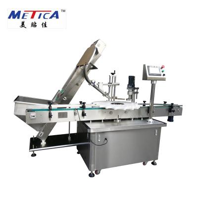 China MTCP-100 Automatic food plastic bottle and glass jar capping machine stelvin screw lid single head capper for sale