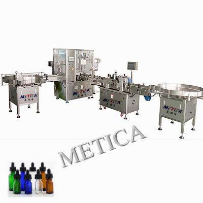 China High efficiency high capacity tincture capping labeling machine automatic cbd oil vial bottle maker filling and for sale