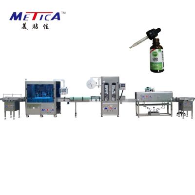 China PLC METICA Shanghai cbd oil filling machine dropper bottle filling capping machine for sale