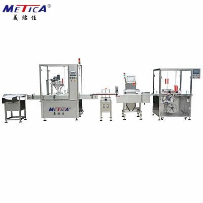 China High Capacity Cosmetics Grade Dry Loose Powder Bottle Filling And Plugging Machine Production Line for sale