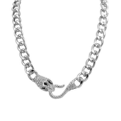 China Jewelry Manufacturer High Quality New Design Crystal Snake Choker Necklace for Men and Women for sale