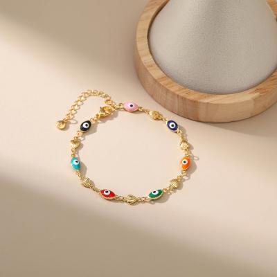 China High Quality Manufacturer Design Unique Spot Fashion Bangle Jewelry 18k Gold Eye Adjustable Bracelets for sale