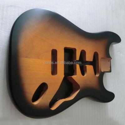 China GUITAR 2 Piece Matached Alder St Guitar Wood Body In Sunburst Nitro Satin Finished With SSH Pickup Tracking for sale