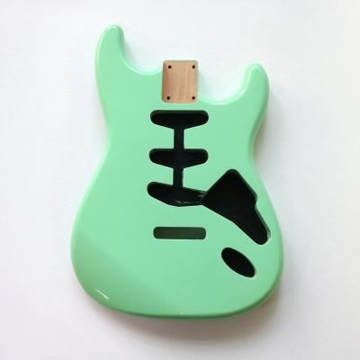 China SSS Guitar Body Alder Wood ST Guitar Body High Gloss Finish Replacement in Surf Green Color for SSS Guitar Kits for sale