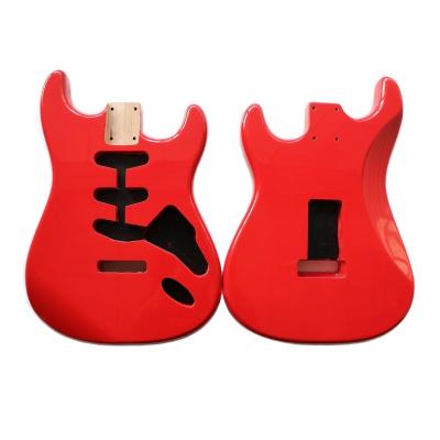 China Early Style Fiesta Red Alder St Guitar High Gloss Finish Body For SSS Electric Guitar Body From China Factory for sale