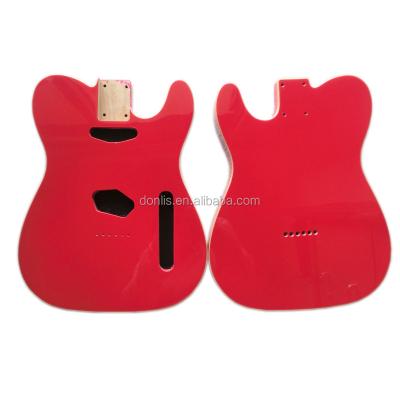 China Red Alder Wood Fiesta Double Binding TL Guitar Body In Alder Wood High Gloss Finish For Custom Guitars for sale