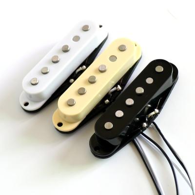 China Wholesale S-S-S Route Guitar Parts Stagger Alnico 2 Coil Single ST Guitar Pickup in Ivory Color for sale