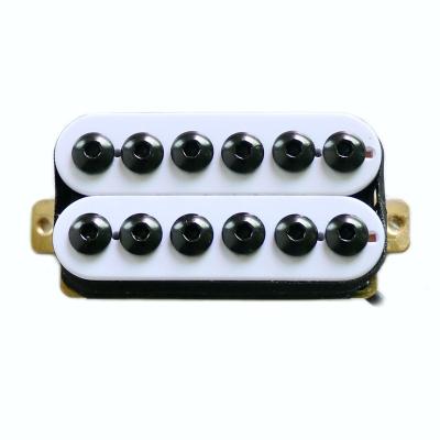 China Big Black Hex Screws Guitar Humbucking Sound White Pickup Large With Big Black Hex Pole Screws For Punk And Heavy Metal Music for sale