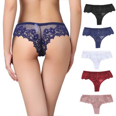 China New Fashional Antibacterial Transparent Material Lace String Lingerie Women's Sexy Underwear G - Thong for sale