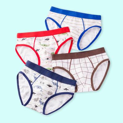 China Wholesale New Antibacterial Boy Underwear Cartoon Kids Underwear Dinosaur Pattern Boys Underwear for sale