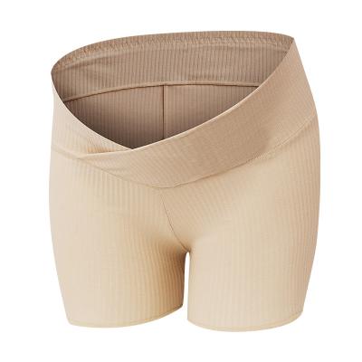 China Antibacterial High Quality Safety Pants Low Waist Cotton Maternity Shorts Cross Support Belly Seamless Material for sale