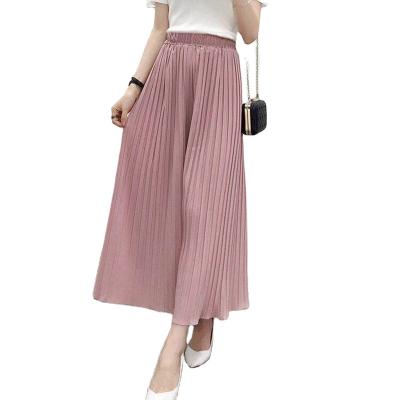 China Spring and summer new breathable fashion pleated cool high waist to drape wide leg pants slim casual pants for sale