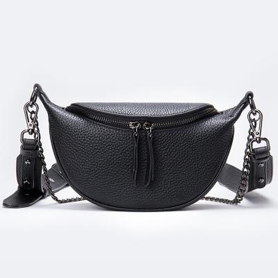 China Waterproof 2023 fashion woman genuine leather female women's cross body purses luxury handbags chains shoulder bags for women for sale