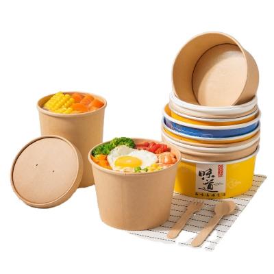 China Coffee Paper Cups Soup Bowl Paper Lids Recyclable Eco Friendly Paper Cups With Lid Sleeve for sale