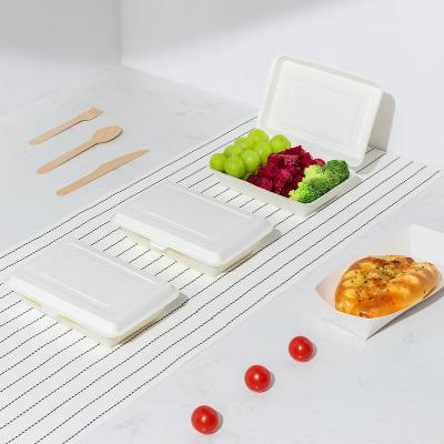 China Recyclable Disposable Box Food Container Lunch For Paper Custom Sushi Packaging Biodegradable Containers Take Out To Go Boxes Restaurant for sale