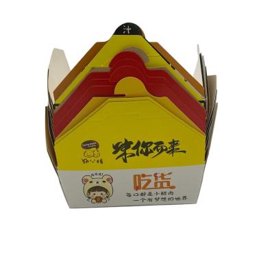 China Biodegradable Food Grade Paper Bowl Dessert Box For Potato Chips French Fries Chicken Popcorn Container for sale