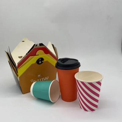 China Recyclable Disposable Custom Printed Kraft Paper Fast Food Packaging Box for sale