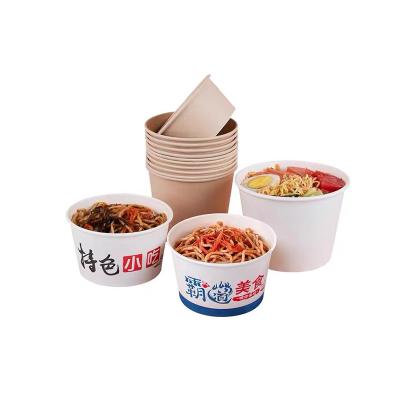 China Food Grade Waterproof Disposable Custom Printed Sauce Bowl Paper Salad Bowl for sale