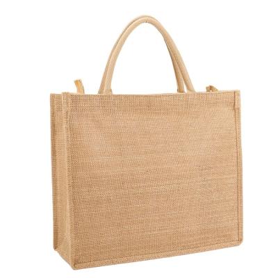 China Wholesale Custom Printing Eco-Friendly LogoEco Jute Tote Bag Recycle Foldable Jute Friendly Shopping Bag for sale