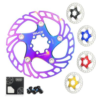 China Mountain Bikes Floating Heat Dissipation 160mm Mountain Bicycle Disc Brake Rotor With 6 Bolts MTB Road Bike Brake Disc WAKE Bicycle Brake Rotor for sale