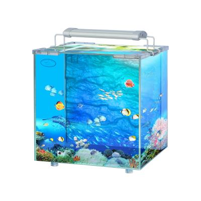 China Viable Crystal Glass Mini Aquarium Fish Tank for sale