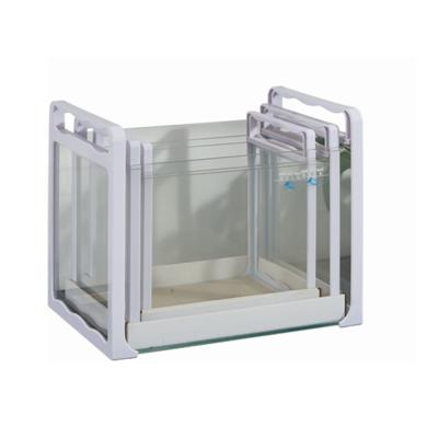 China Super Viable Wholesale White Glass Mini Portable Fish Tank Aquarium for sale