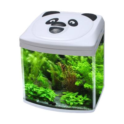 China Viable Size Wholesale Quality Around Small Mini Glass Portable Fish Tank for sale