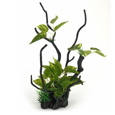 China 2018 New Decorative Aquarium Fish Tank Artificial Mini Bonsai Tree Ornament for sale