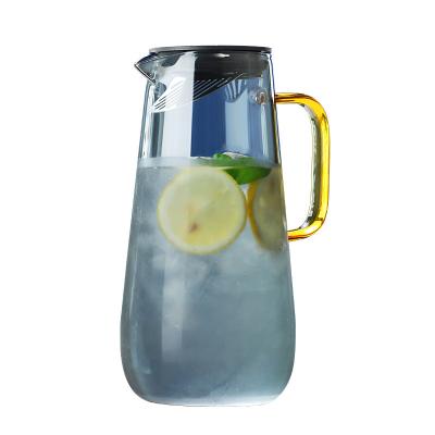 China Viable Iced Tea Beverage Carafe Glass Water Jug Hot/Cold Water Pitcher for sale