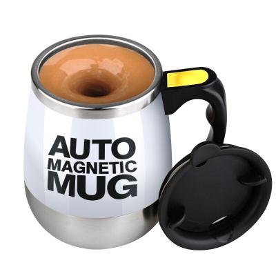 China Viable Custom Coffee Mug Automatic Magnetization Stainless Steel Mixing Mug Stirring Mug Stainless Steel Bottle for sale