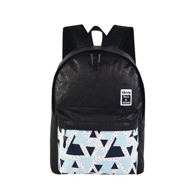 China Custom Fashion Tyvek Backpack Washed Dupont Paper Backpack Cool Geometric Pattern School Bag for sale