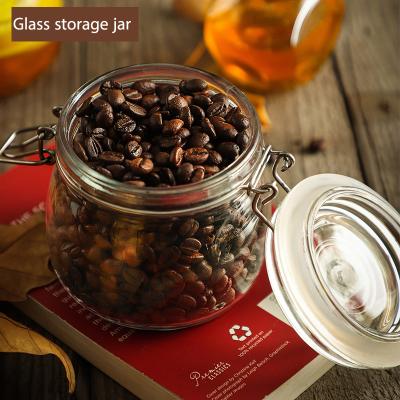 China High Quality Freshness Keeping Wholesale Coffee Bean Storage Glass Containers For Food Storage for sale