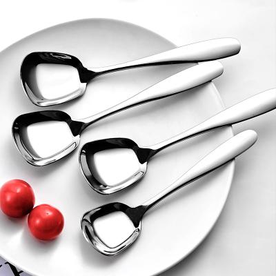 China Amazon 2021 Sustainable 304 Stainless Steel Teaspoon Metal Dessert Porcelain Tasting Spoons for sale