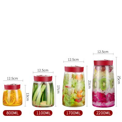 China Vegetable Cleavers Manufacturers Rotary Valve Wholesale Manual Kimchi Pot Enzyme Glass Jar for sale