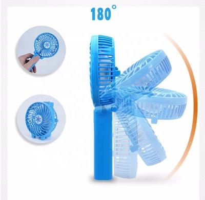 China Super Cooling Foldable Handy USB Fan Adjustable 3 Speeds Mini Portable USB Rechargeable Charger Fans High Efficiency Mini USB Desktop Fan for sale