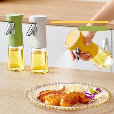 China Custom BPA Free 240ml Glass Vinegar Olive Oil Dispenser Bottle Wholesale 3 Color Oil Spray Bottle for sale