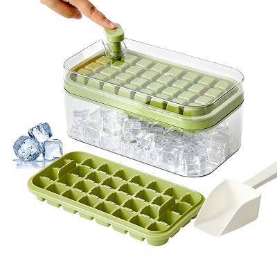 China ODM/OEM Custom Easy Press Personalized Ice Cube Mold With Lid And Bin Durable for sale