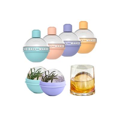 China DIY Whiskey Silicona gran hielo redondo Molde de cubo de bola en venta