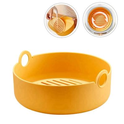 Cina Fritura a aria rotonda riutilizzabile Vaso istantaneo Rivestimenti in silicone Grado alimentare 19,1*8,1cm in vendita