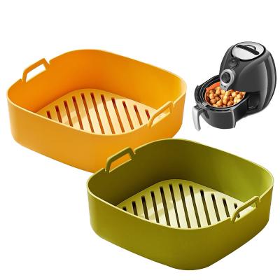 Cina 18.6*18.6*7CM Silicone Air Fryer Liners Square Riutilizzabile Air Fryer Silicone Basket in vendita