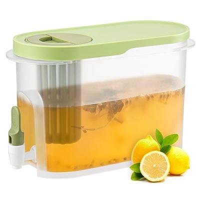 China 3.9L DIY Refrigerator Plastic Drink Dispensers Juice Cold Water Kettle With Spigot for sale