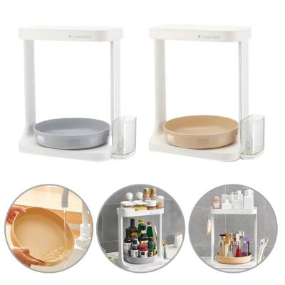 China Pull-out Detachable 360 degree Rotating Kitchen Shelf Multi-purpose Seasoning Rack Turntable zu verkaufen